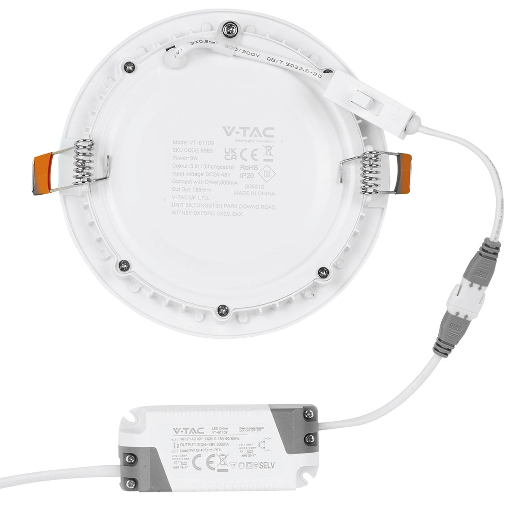 9W Panel LED / Barwa:3w1/ Okrągły