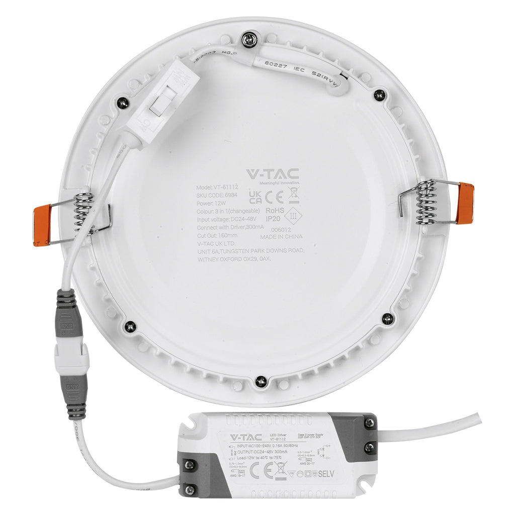 12W Panel LED / Barwa:3w1/ Okrągły