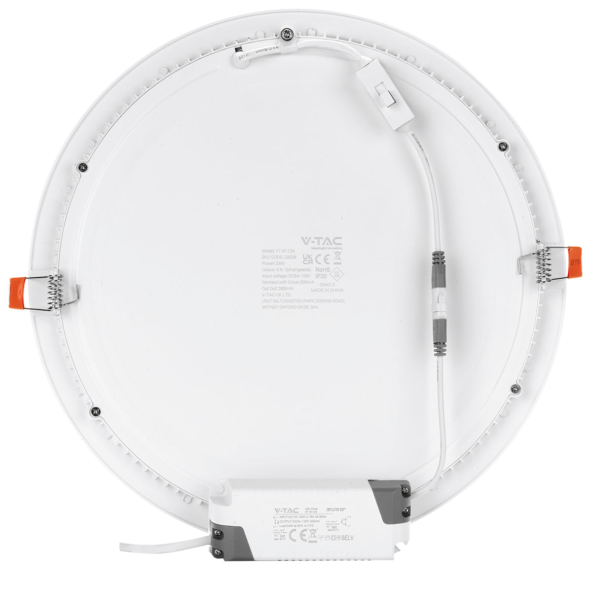 24W Mini panel LED / Barwa: 3w1 / Kształt: Okrągły