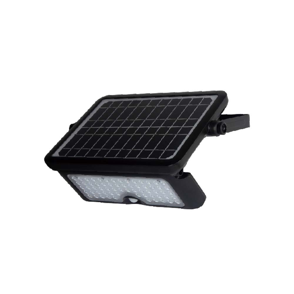 10W Naświetlacz LED solarny / Barwa:4000K / Obudowa: Czarna